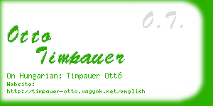 otto timpauer business card